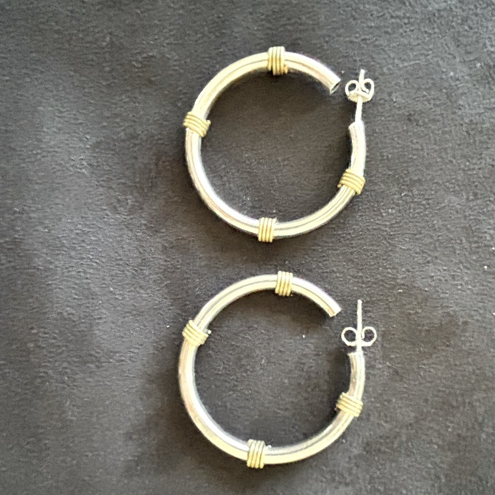 Large hoop earrings.